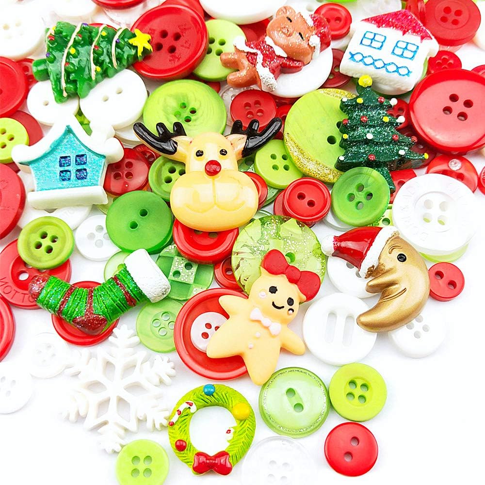 Download Amazon Com Momoonnon 650 Pieces Christmas Buttons Sewing Craft With 10 Random Resin Miniature Christmas Ornament Assorted Buttons For Crafts Sewing Decorations Diy Decoration For Christmas PSD Mockup Templates