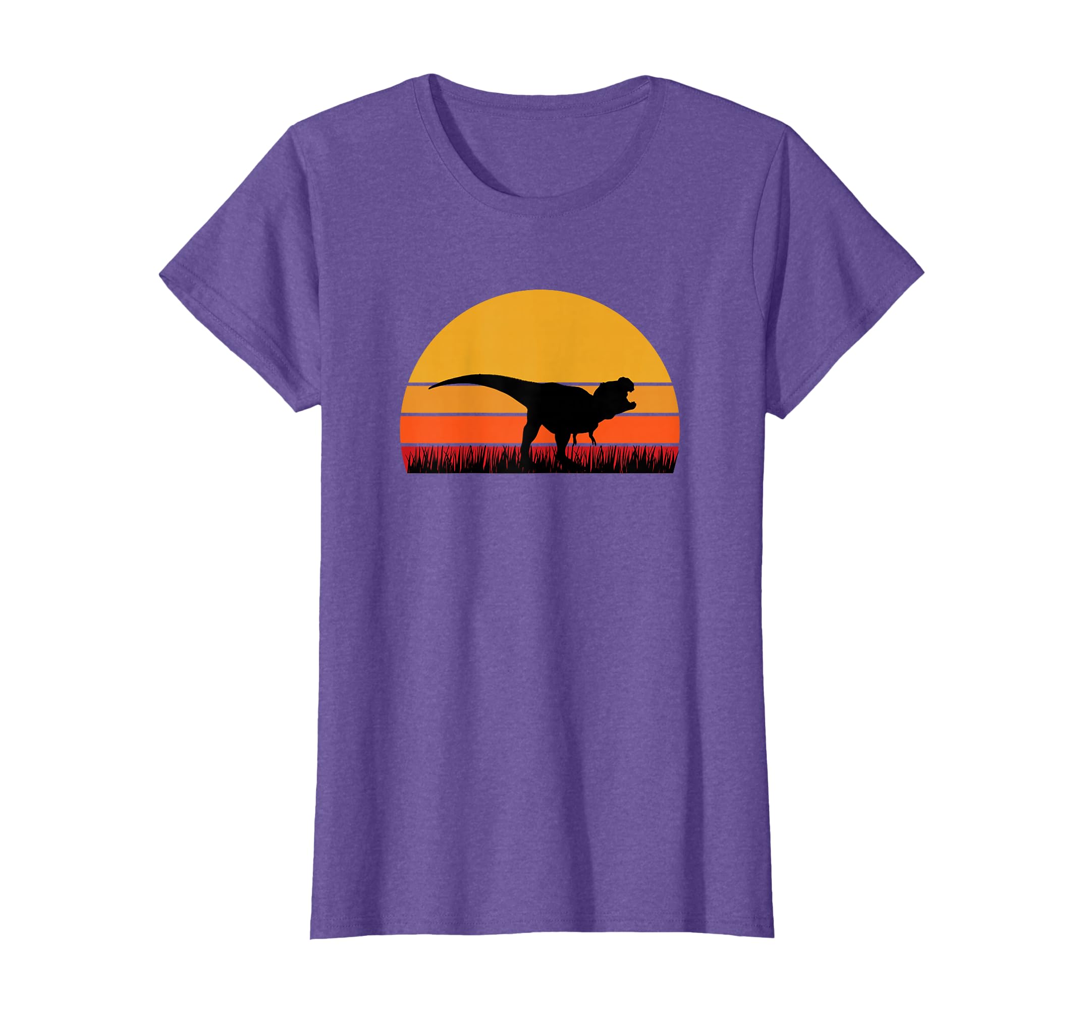 T-Rex Trex T Rex Tyrannosaurus Dino Jurassic Sunset Black T-Shirt