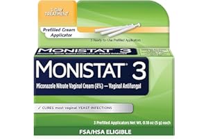 Monistat 3 Day Yeast Infection Treatment for Women, 3 Miconazole Pre-Filled Cream Applicators, 1 Pack