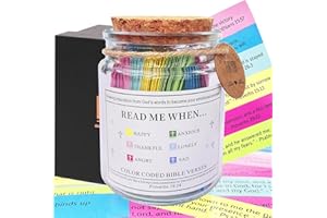 MEJENYY Christian Gifts for Women Men, Mothers Day Gifts For Mom, Bible verse jar, Read Me When Bible Verses Jar(with film)for Emotions and Feelings, Bible Study Church Religious Gifts for Women Mom,Friend