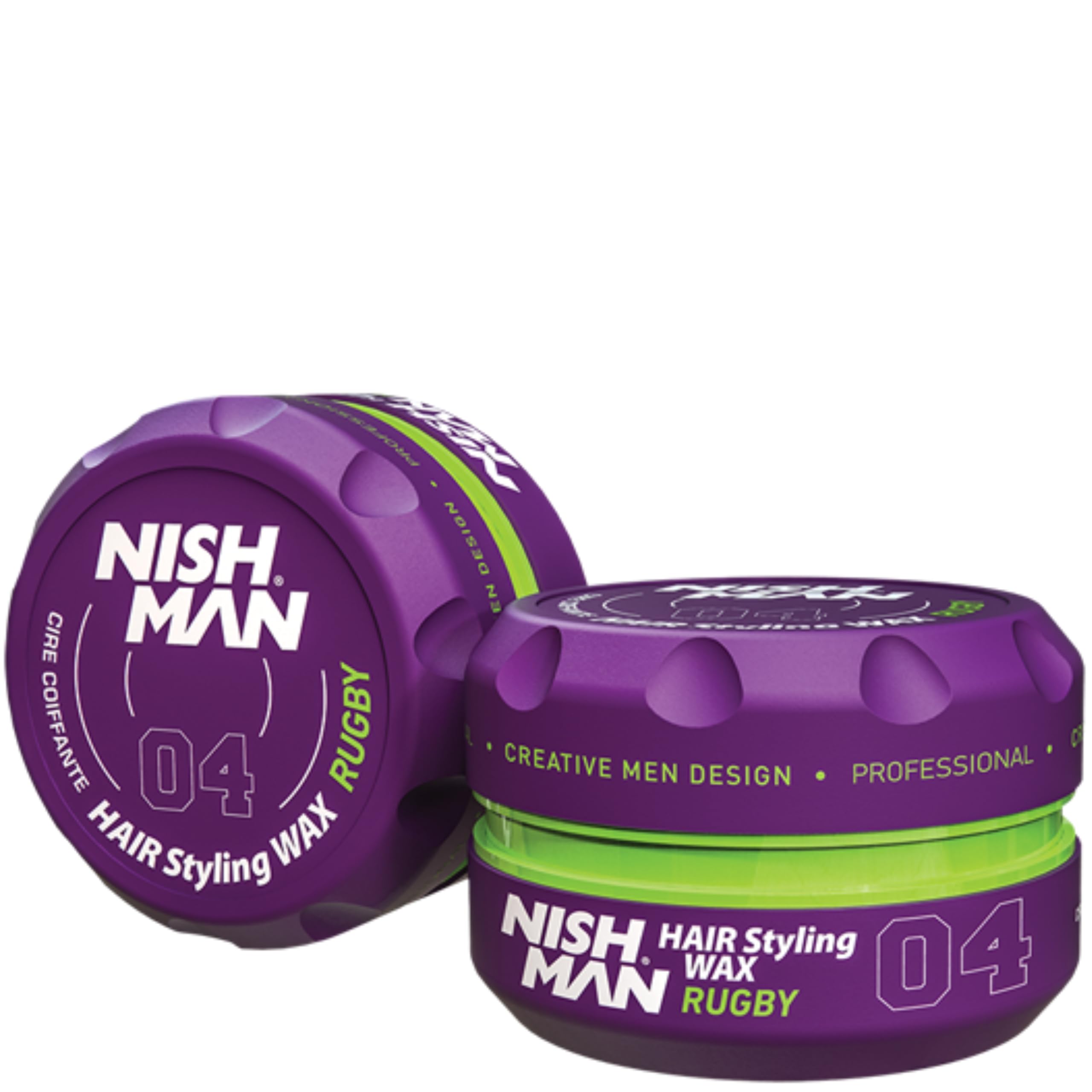 Nish Man HAIR Styling GEL WAX Rugby 04, purple, 1 count