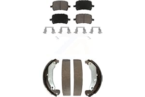 Transit Auto - Front Rear Ceramic Brake Pads And Drum Shoes Kit For Chevrolet HHR Cobalt Pontiac G5 KCN-100447
