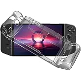 Qoosea for Legion Go Case Ergonomic Grip Soft TPU Shock-Absorption Case Anti-Fingerprint Scratch Resistant Cover for Lenovo Legion Go Gaming Handheld 8.8" 2023 - TransparentBlack