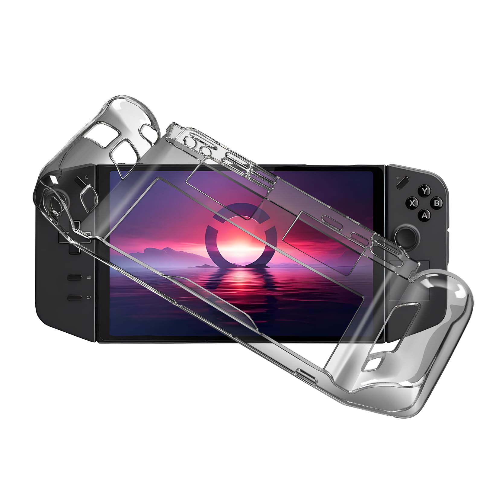 Photo 1 of Qoosea for Legion Go Case Ergonomic Grip Soft TPU Shock-Absorption Case Anti-Fingerprint Scratch Resistant Cover for Lenovo Legion Go Gaming Handheld 8.8" 2023 - TransparentBlack
