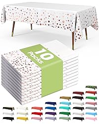 Pureegg Plastic Table Cloth Disposable 10 Pack, 54
