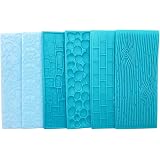 6-Pack Fondant Impression Mat Set - Embossed Texture Molds For Cake Decorating (Tree Bark, Flower, Cobblestone) - View #11