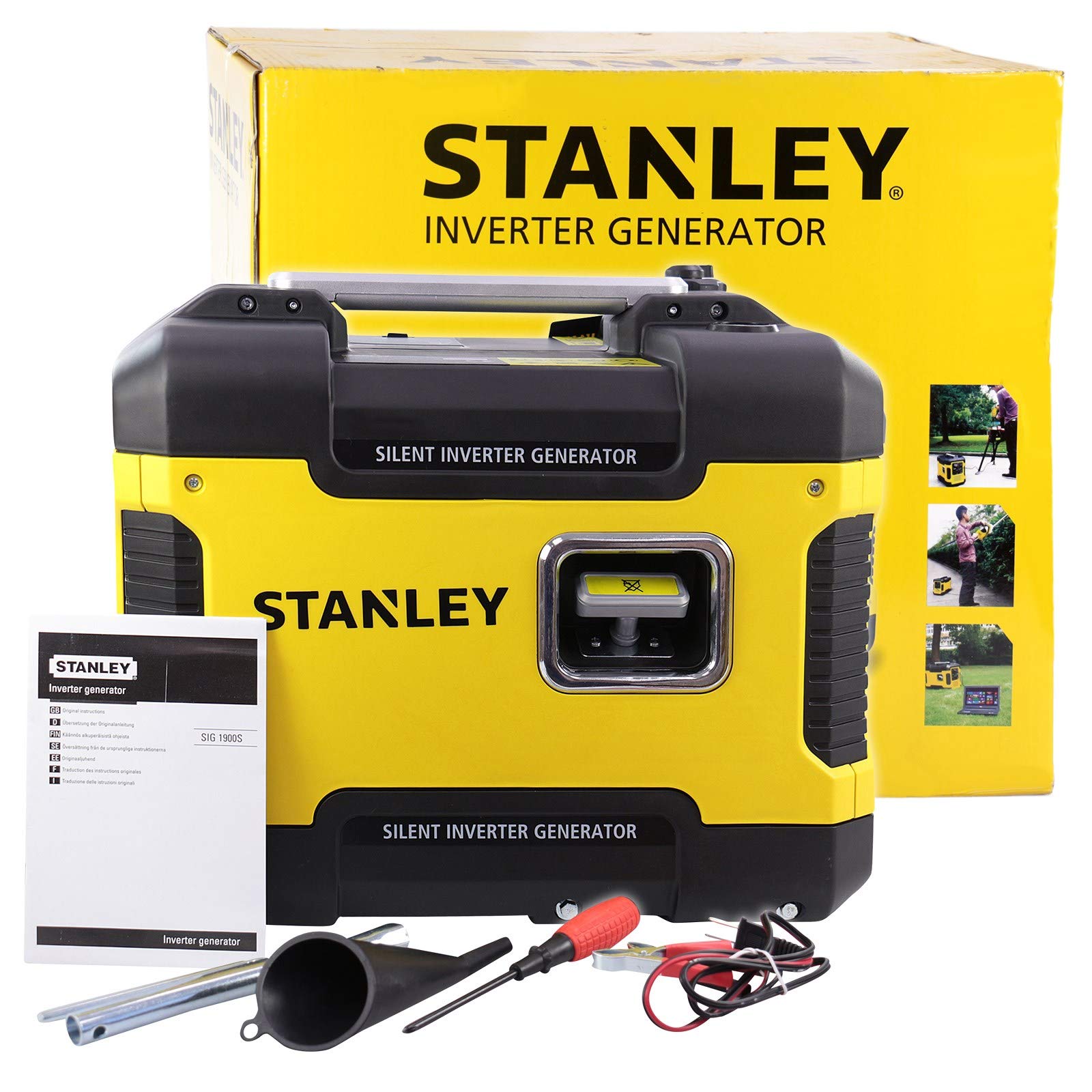 Stanley 604800110 Power Generator Inverter Emergency Petrol Silent 1900 Watt