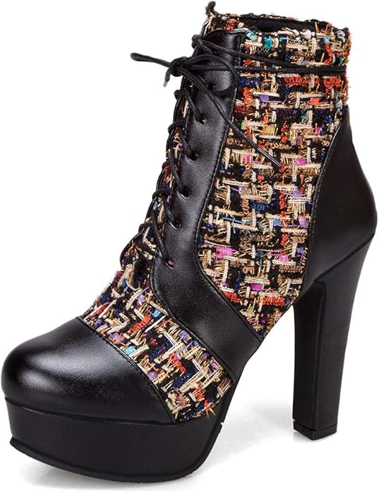 SaraIris Womens Platform Booties Lace Up