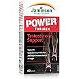 Jamieson Power For Men Vegetarian Caplets, with Fenugreek, Zinc, Magnesium Aspartate, Vitamin B6, and Beta-Alanine. Supports 