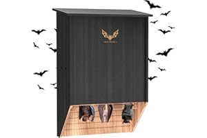 ONKO Bat House, Double Chamber Bat Box 15.7" x 12.5" x 4.3" Wood Bat Houses for Outdoors Large Bat Boxes for Trees Attract Bats, No Assembly Required Bat's Nest Weatherproof Home