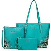 Montana West Purses for Women Tote Bag 3Pcs Set Leopard Print Satchel Handbags