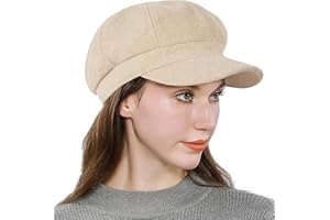 DSIA ZAMUR Women’s Newsboy Cap Wool Blend Retro Solid Color Girls Fashion Gatsby Cabbie Visor Beret Hat