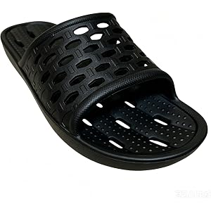 clapzovr Shower Shoes for Women Men Quick Dry Non Slip Slippers with Contoured Arch & Drainage Holes - Lightweight Breathable