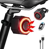 Antfire 110 dB Bike Alarm with Smart Tail Light, Anti Theft Bicycle Alarm with Remote, Rear Bike Light USB Rechargeable, 4 Light Modes Bicycle Tail Lights Waterproof Cycling Brake Light