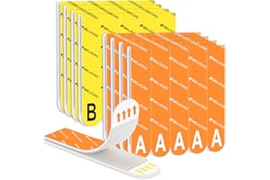 BELICOO Large Picture Hanging Strips Heavy Duty, 40-Pairs(80 Strips) No Nails Water Resistant Adhesive Strips, 100 * 20mm Damage Free Photo Frame Stickers for Wall, Hanging Posters