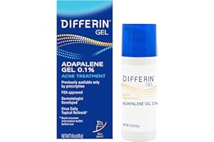 Differin Acne Treatment Gel, 90 Day Supply, Retinoid Treatment for Face with 0.1% Adapalene, Gentle Skin Care for Acne Prone Sensitive Skin, 45g Pump (Packaging May Vary)