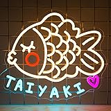 NINSNINT Taiyaki Neon Sign, Fish Waffle Neon Signs