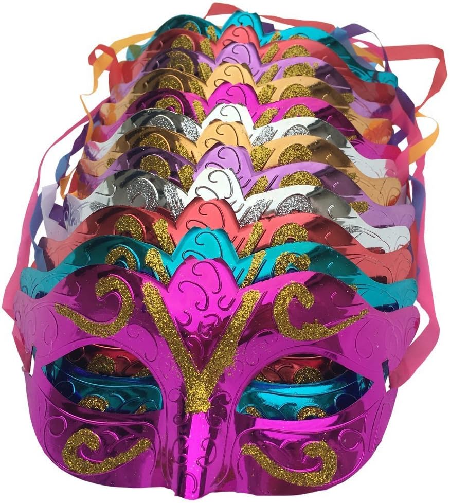 Masque Brillant Pailleté Pour Soirée - Masque De Bal Scintillant En Maille Métallique - Noir, Argent, Or - 29,5x14,5 Cm