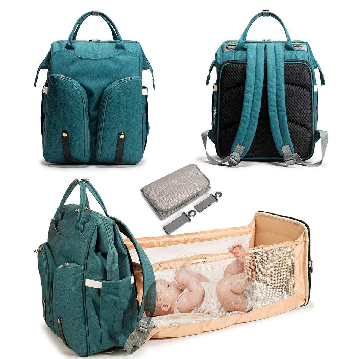diaper bag backpack changing bed