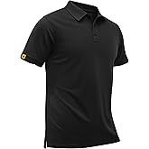 ZITY Men's Golf Shirts Short Sleeve Collared Polo Shirts for Men Moisture Wicking Solid Tennis Shirt