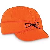 Stormy Kromer The Original Cap, Wool Blend Hat, Winter Warm Outdoor Cap for Men, Women, with Cotton Flannel Lining, Earflaps, Classic Cold Weather Gift, Blaze Orange, 6 7/8