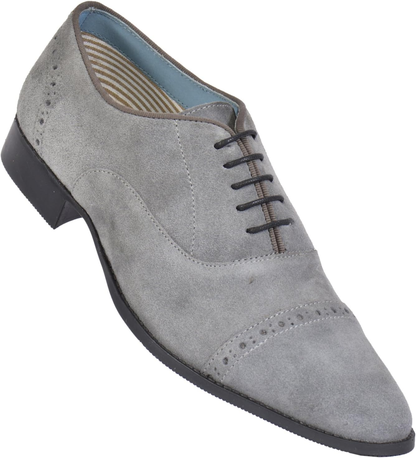 MASABIH European Standard Mens Shoes Casual Laceup Suede Leather