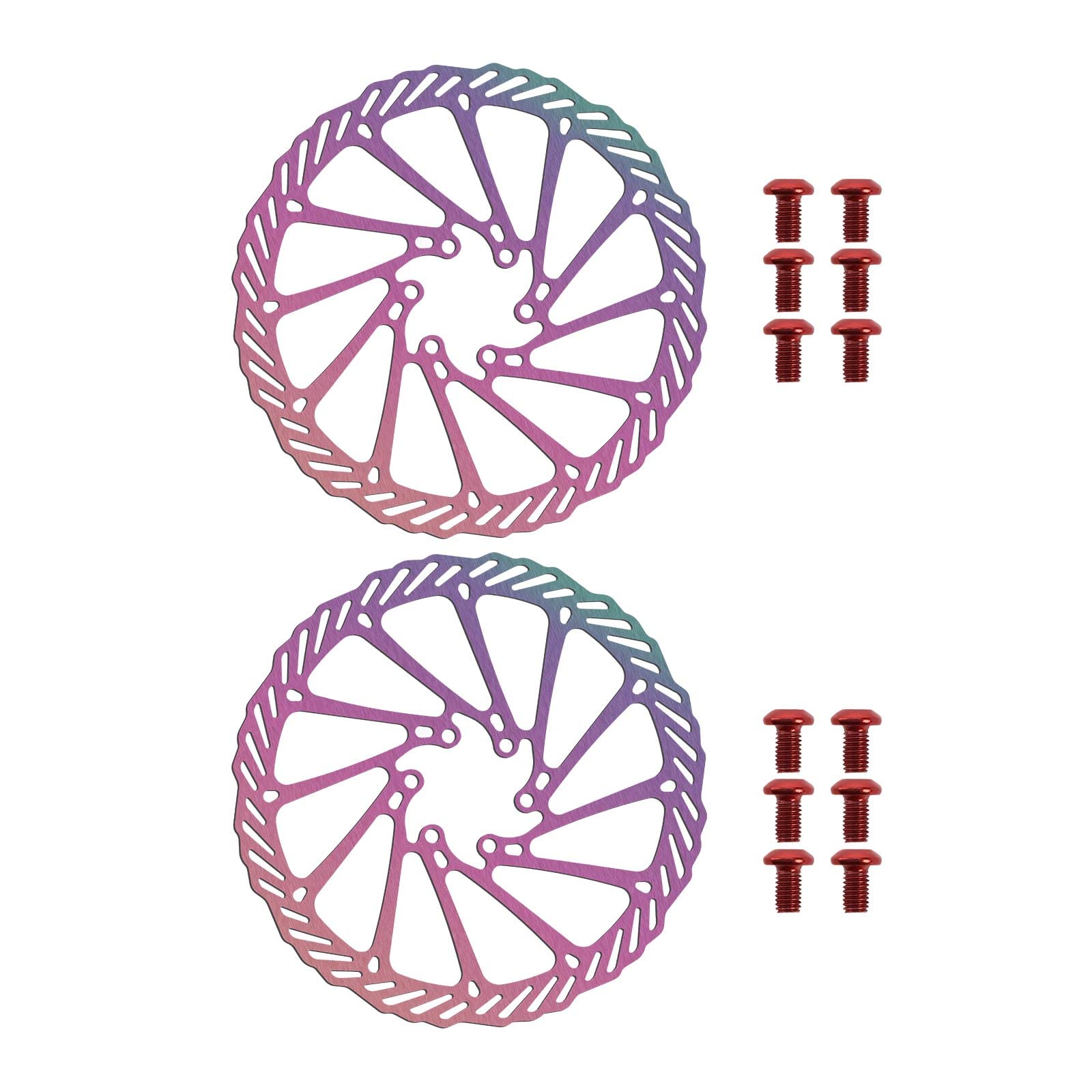 VGOL 2PCS Bicycle Disc Brake Rotor Stainless Steel Rust-Proof Bike Rotors with 12PCS M5 Screws for Most Bicycle Road Bike Mountain Bike 160mm