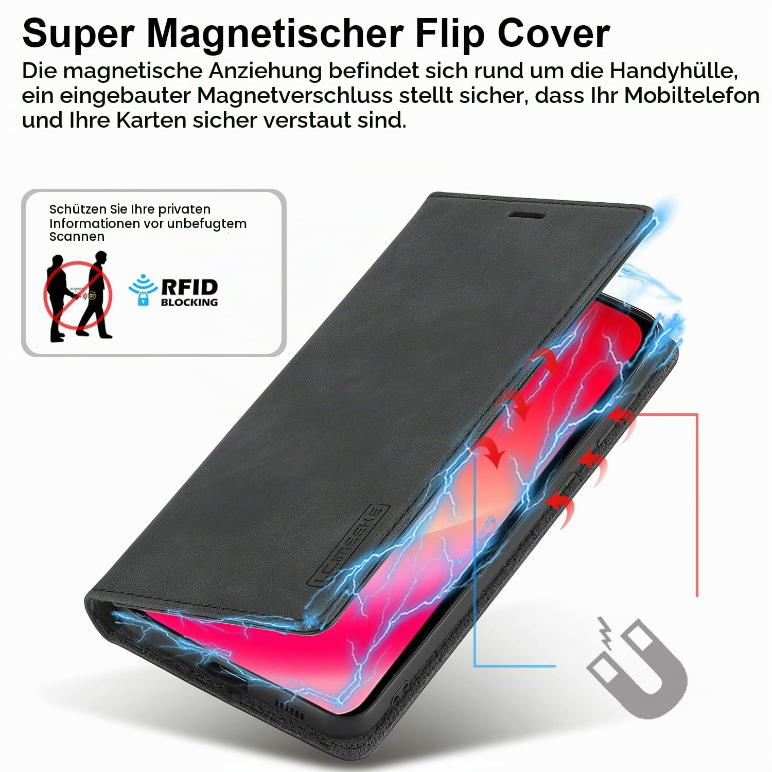 Ailicici Handyhülle für Google Pixel 10A Hülle Leder, Mit Schutzfolie, für Google Pixel 10A Klapphülle Ledermaterial,Kartenfach RFID-Blockierung Wallet Case,Flip Klappbar Schutzhülle Pixel 10 A 6