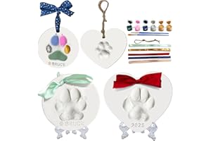 MYPAWLETS Dog or Cat Pawprints Keepsake Kit,Make 2 Clay Paw Print Ornaments,Soft & Non-Toxic Clay,Pet Paw Prints Impression Kit,Dogs Christmas Tree Ornament,Gift for Pet Lovers