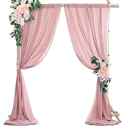 Wedding Arch Draping Fabric 2 Panels 18Ft Dusty