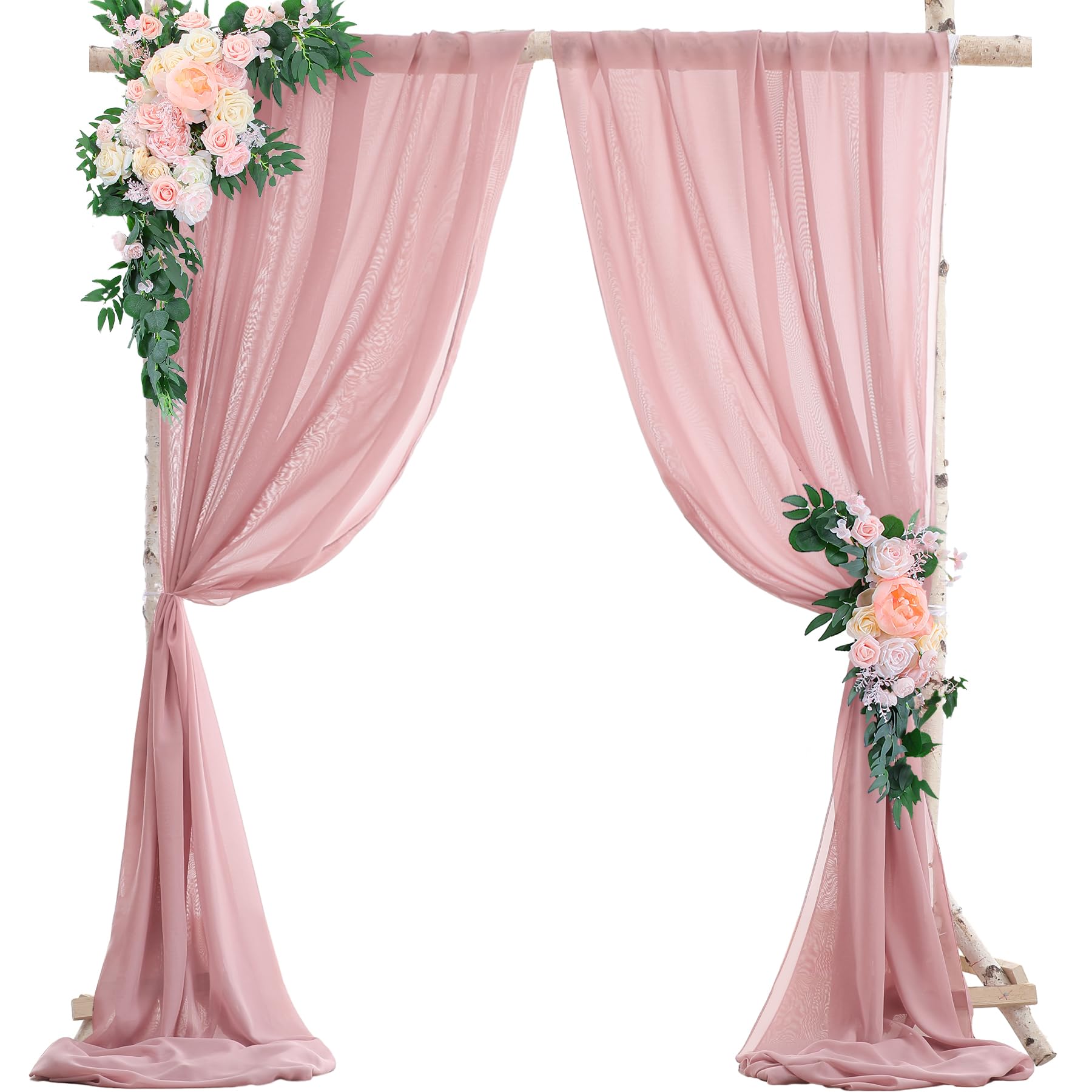 Wedding Arch Draping Fabric 2 Panels 18Ft Dusty