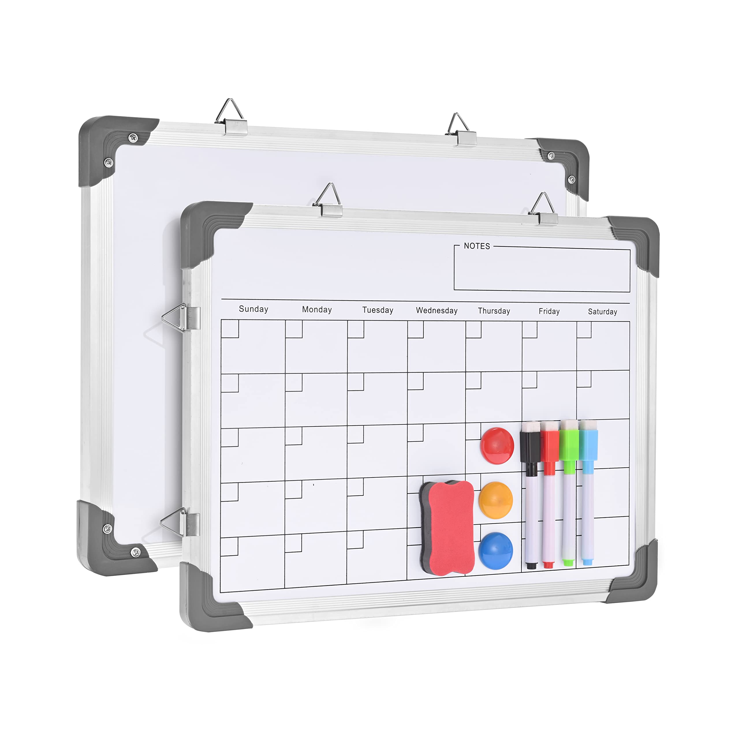 Donmills A3 Magnetic Monthly Planner Whiteboard for Wall, 40 x 30 cm Dry Erase White Board Calendar Mini Whiteboard Weekly Planner Boards for Drawing Kitchen Desk Fridge Grocery List