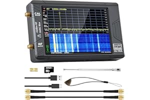 DMGICPRO 4-Inch TinySA Ultra Spectrum Analyzer V0.4.5.1,100kHz-5.3GHz Handheld Frequency Analyzer 3000mAh,Support PC Control & 32GB Card Saving,2-in-1 Signal Generator 100kHz to 800MHz MF/HF/VHF UHF Input