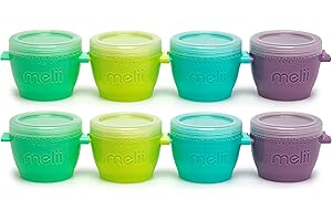 melii Snap & Go Baby Food Freezer Storage Containers & Snack Containers - Set of 8, 4oz