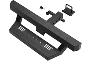 LONGSUN Hitch Step Fits for 2" Hitch Receiver Textured Black Tow Hitch Step Strong Steel Construction Bumper Protector with Pin Lock 350lbs Maximum Load