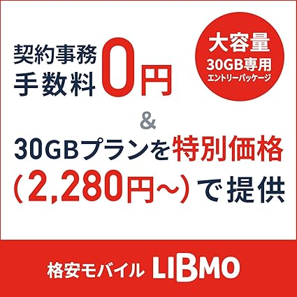 Amazon Co Jp Libmo High Capacity 30 Gb Exclusive Entry Package Data Sms Voice Calls Docomo Line Iphone And Android Compatible Electronics