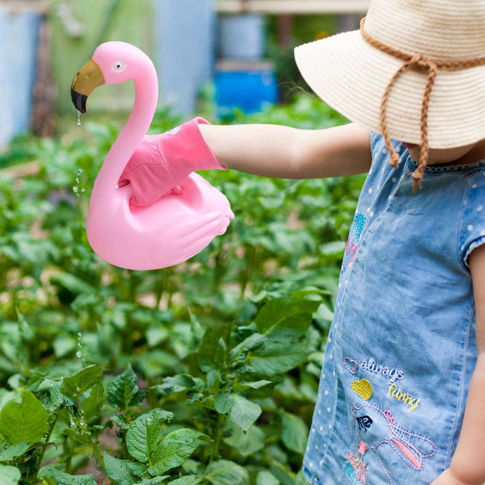 Toys Games Outdoor Play Pink Hortem Flamingo Watering Can Set Include 3d Flamingo Model Watering Pot 2pcs Kids Garden Tools And Kids Bucket Uni Tankers Dk