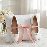 Leinuosen Cojines para 15 A&ntilde;os De Quincea&ntilde;era, Sweet 15 A&ntilde;os Shoe Pillow | Prayer for Shoe Display, 12 x 16 Inch, Embroidered Kneeling Quinceanera Pillows, Cojines Para 15th Birthday Gifts Decor