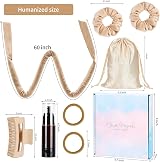 AliLeader Heatless Headband Set Khaki Soft Velvet Long Curler 155cm view 4