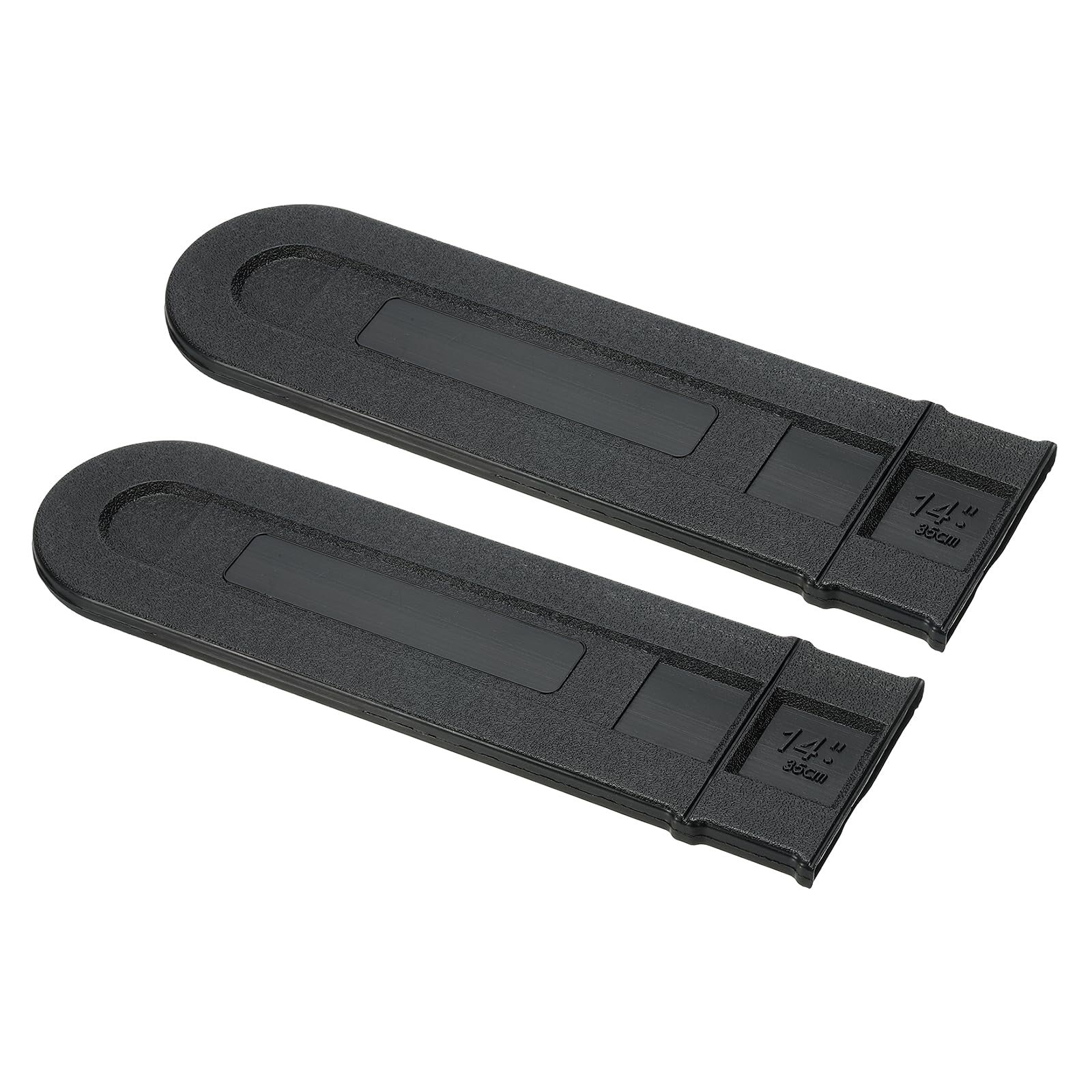 PATIKIL 14" Chainsaw Chain Cover, 2 Pcs Plastic Durable Chain Saw Bar Protective Cover Scabbard Guard for Chainsaw Accessories Replacement Parts, Black