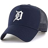 Officially Licensed Detroit Baseball Navy Blue/White Mesh Trucker Hat Classic MVP Tigers Primary Home Team Logo Adjustable Snapback Sports Ball Cap