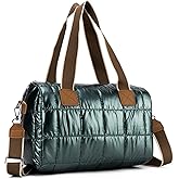 GreenTribes Puffer Tote Bag for Women Quilted Crossbody Bags Large Down Cotton Soft Padded Handbag