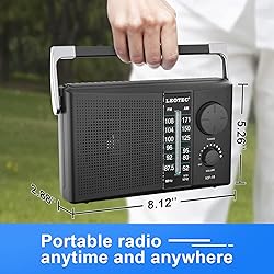 LEOTEC Portable AM FM Radio with Best