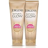Jergens Natural Glow Self Tanner Body Lotion, Sunless Tanning, Fair to Medium Skin Tone, Daily Moisturizer with Coconut Oil, Vitamin E and Antioxidants, 7.5 Oz, Pack of 2