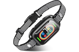 PEWKIM Bark Collar for Large Medium Dogs, Dog Bark Collar Rechargeable Smart Collar,Anti Barking Training Collar with 7 Adjustable Sensitivity Beep Vibration Shock (Black)