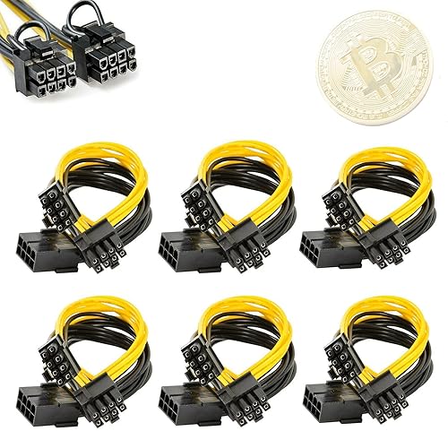 Pin Female PCIe to Dual PCIe Pin (6+2) Male Power Adapter, VGA