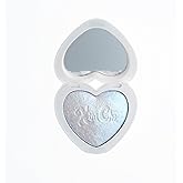 KimChiChic Beauty Mini Pearl Gone Wild Highlighter - Pressed Shimmer Powder for Face & Body, Iridescent Glow, with Mirror, Cruelty Free, Hope Blue Iridescent 0.17oz