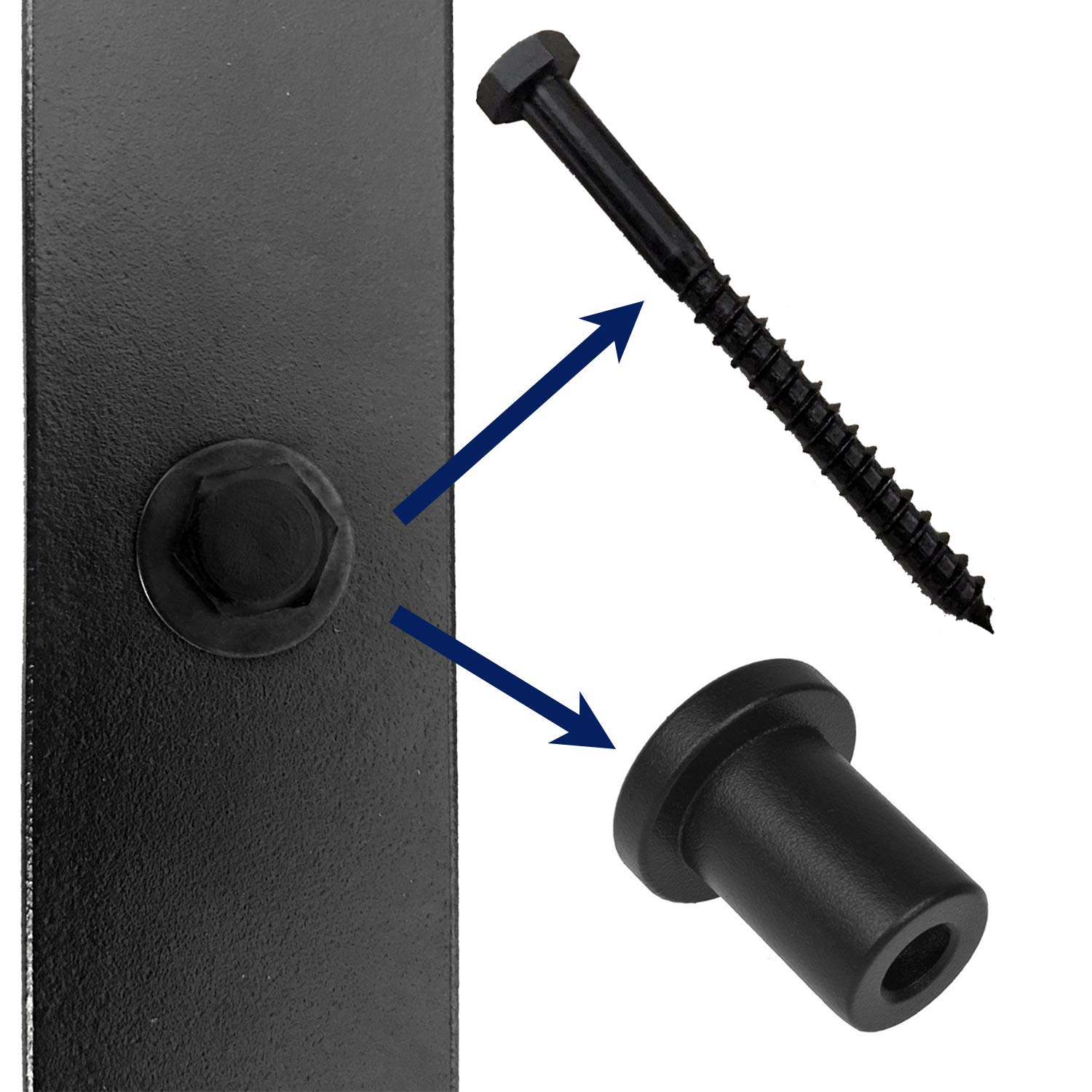 Sliding Barn Door Spacers For Flat Track Rolling Roller Assemblies