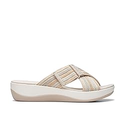 Clarks Women's Arla Wave Slide Sandal, Beige