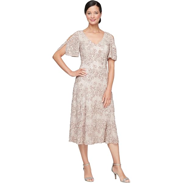 alex evenings women's plus size tea-length lace mock dress Amazon.com: Alex Evenings Womens Tea Length Embroidered Bodice Mother of The Bride Gown, Wedding Guest Dress (Petite and Regular Sizes) : Clothing, Shoes & Jewelry